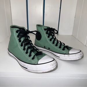 Custom Sage Green Chuck Taylor All Star By You Converse (With black details)